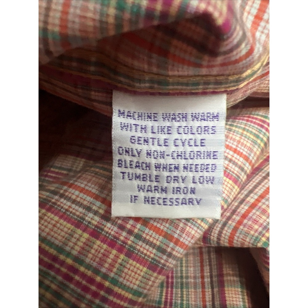 Alan Flusser Men's XXL Button Up Shirt Long Sleeve Pastel Stripes 100% Cotton - Picture 10 of 10